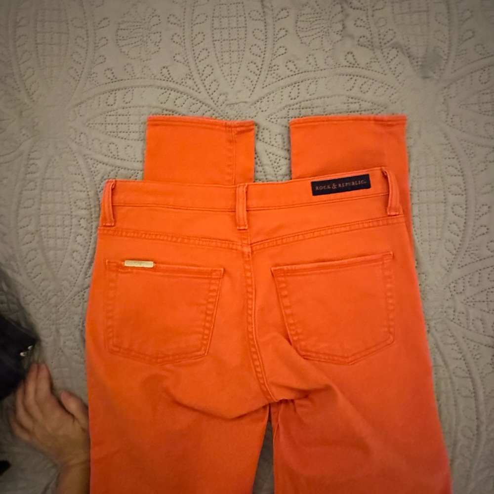 Rock & Republic Orange Skinny Jeans - Picture 8 of 8